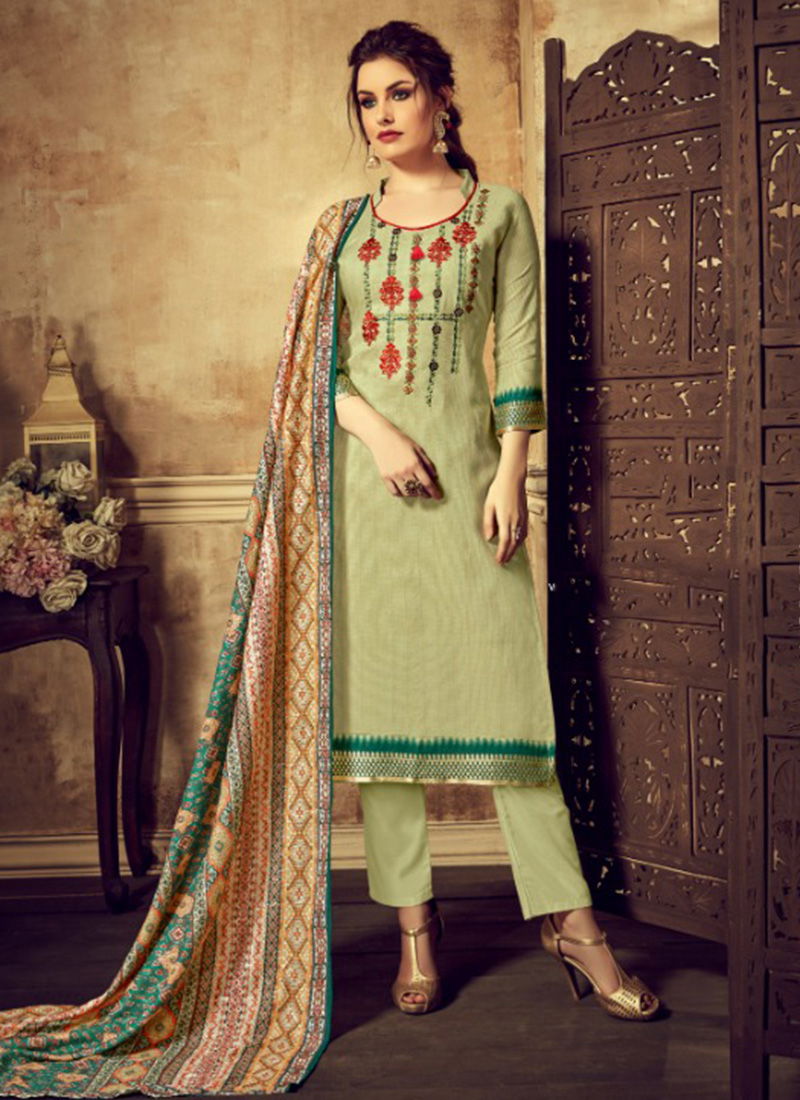 Wanya Cotton Designer Party wear Embroidered Salwar Suit Collection 381-001-008